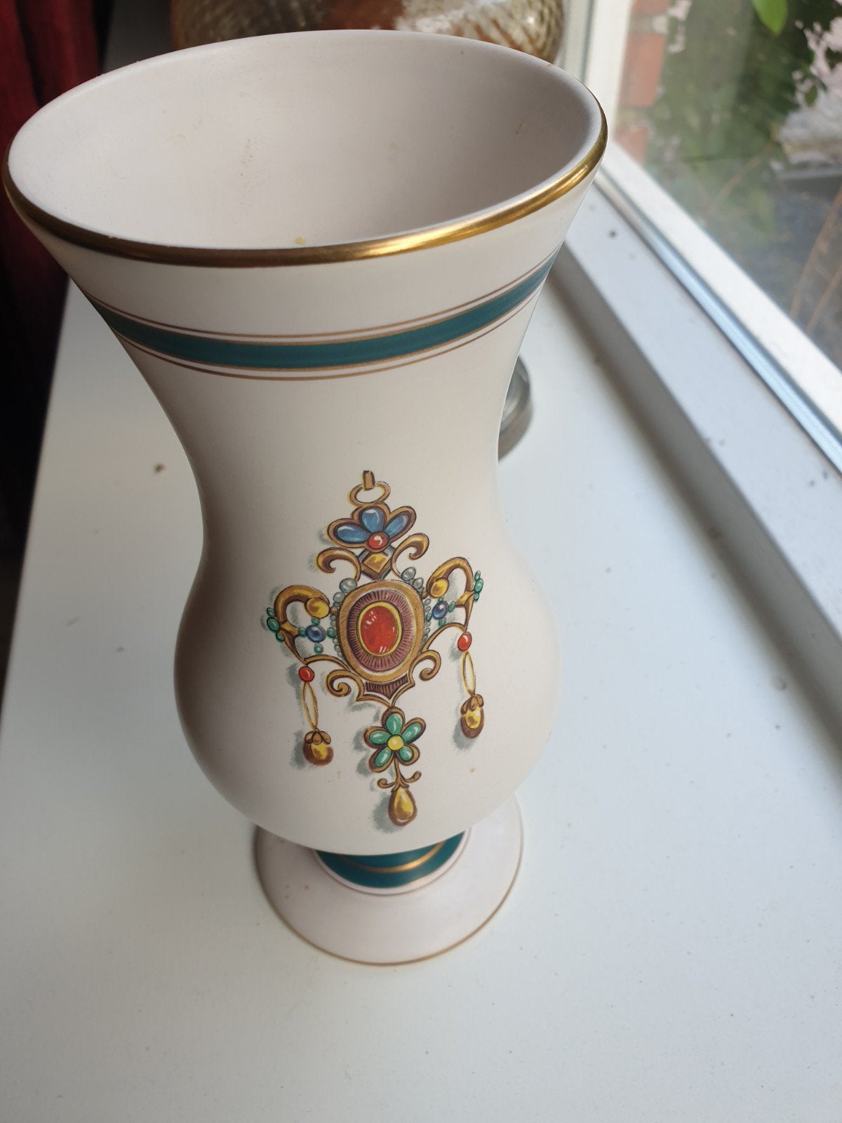 Antieke Flora Keramiek Gouda Holland Vaas - Marjon 1892, Antiek en Kunst, Ophalen