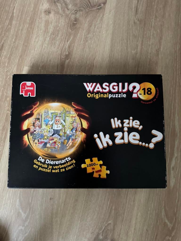 Wasgij 18 ik zie, ik zie 1000st, Ophalen, 500 t/m 1500 stukjes, Zo goed als nieuw
