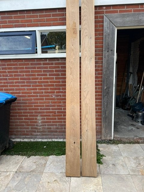 Eiken Planken, Doe-het-zelf en Verbouw, Ophalen, 25 tot 50 mm, Eiken, Zo goed als nieuw