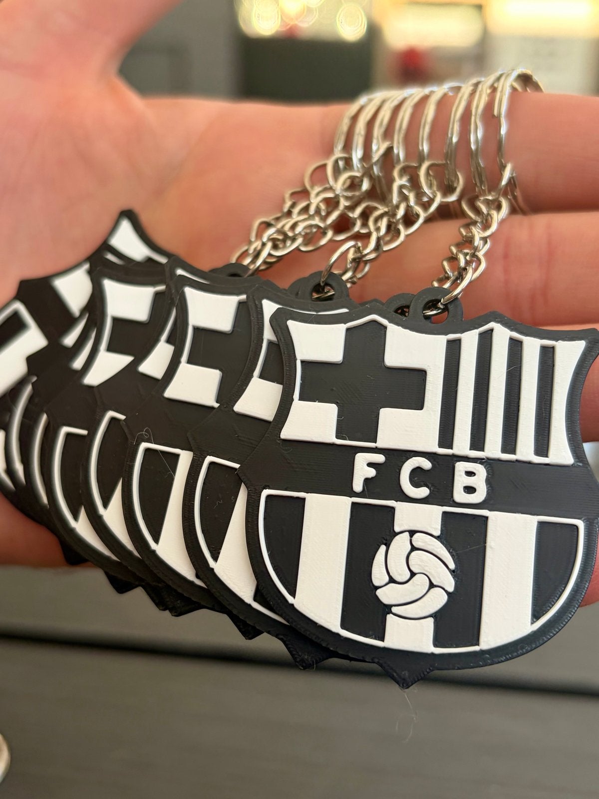FC Barcelona sleutelhangers - Set van 5, Ophalen of Verzenden, Nieuw, Buitenlandse clubs, Overige typen