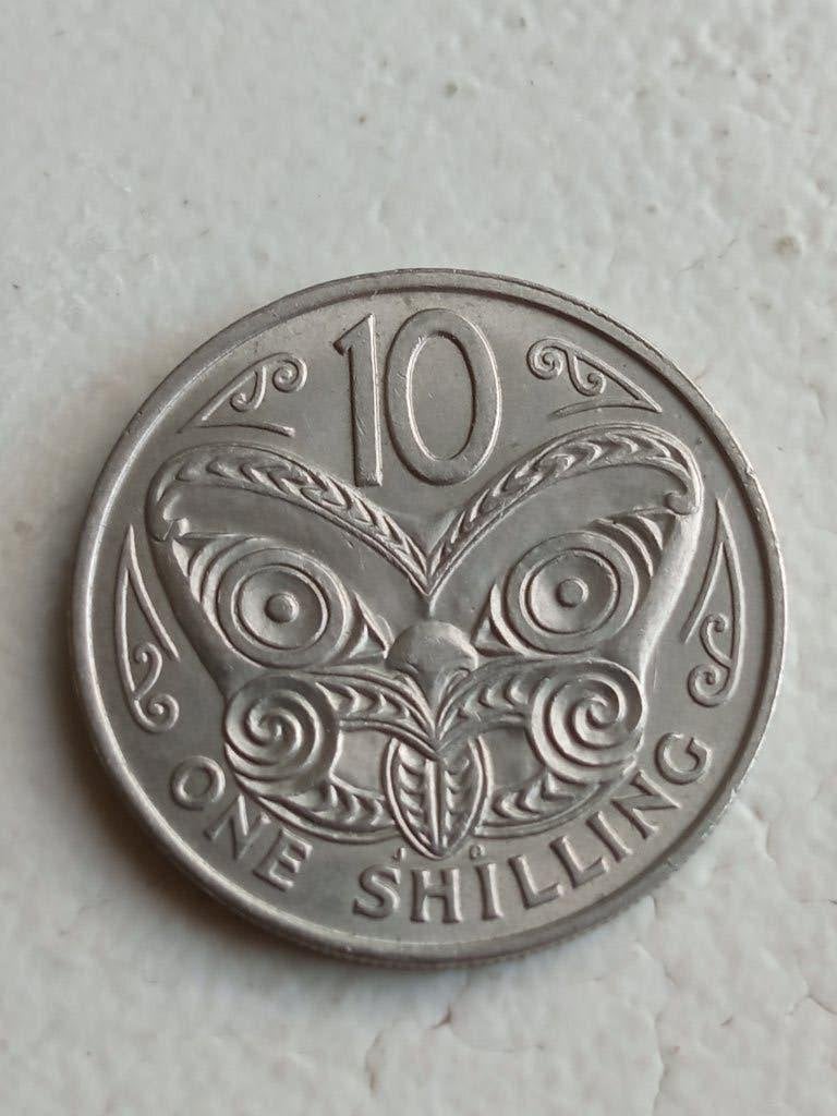 Nieuw Zeeland 10 cent/ 1 shilling 1967., Ophalen of Verzenden, Losse munt
