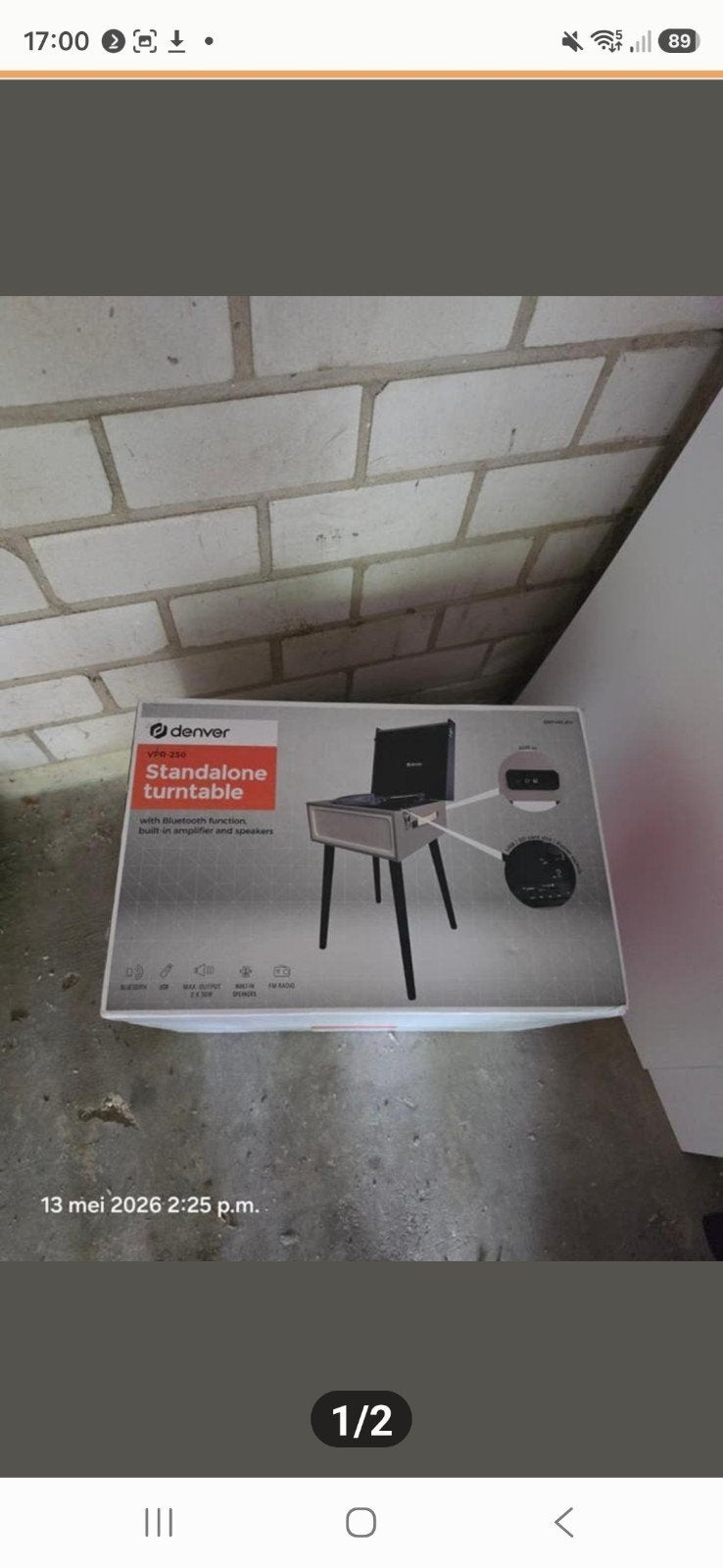 Denver VPL-120BT Platenspeler met Bluetooth en USB, Overige merken, Nieuw, Ophalen of Verzenden, Automatisch