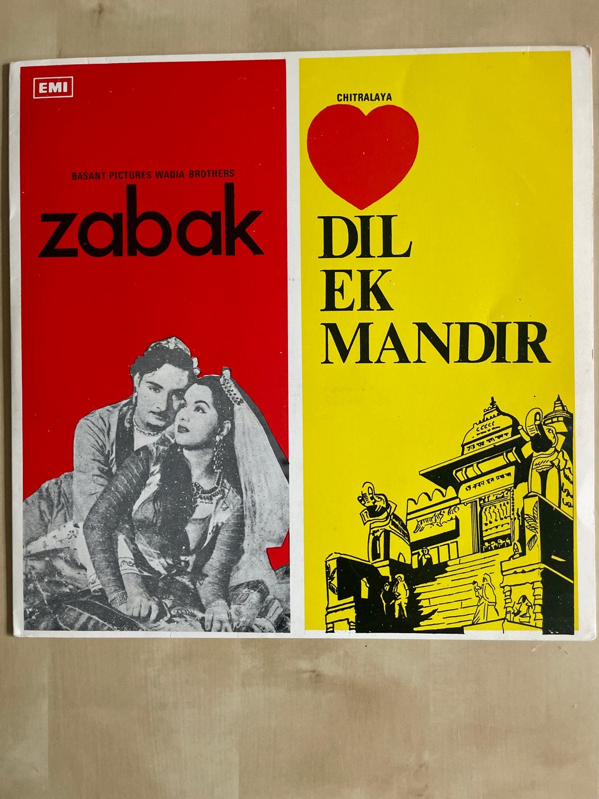 Zeldzame Bollywood Soundtrack LP: Zabak & Dil Ek Mandir, Cd's en Dvd's, LP, Originele persing, Ophalen of Verzenden, Zo goed als nieuw