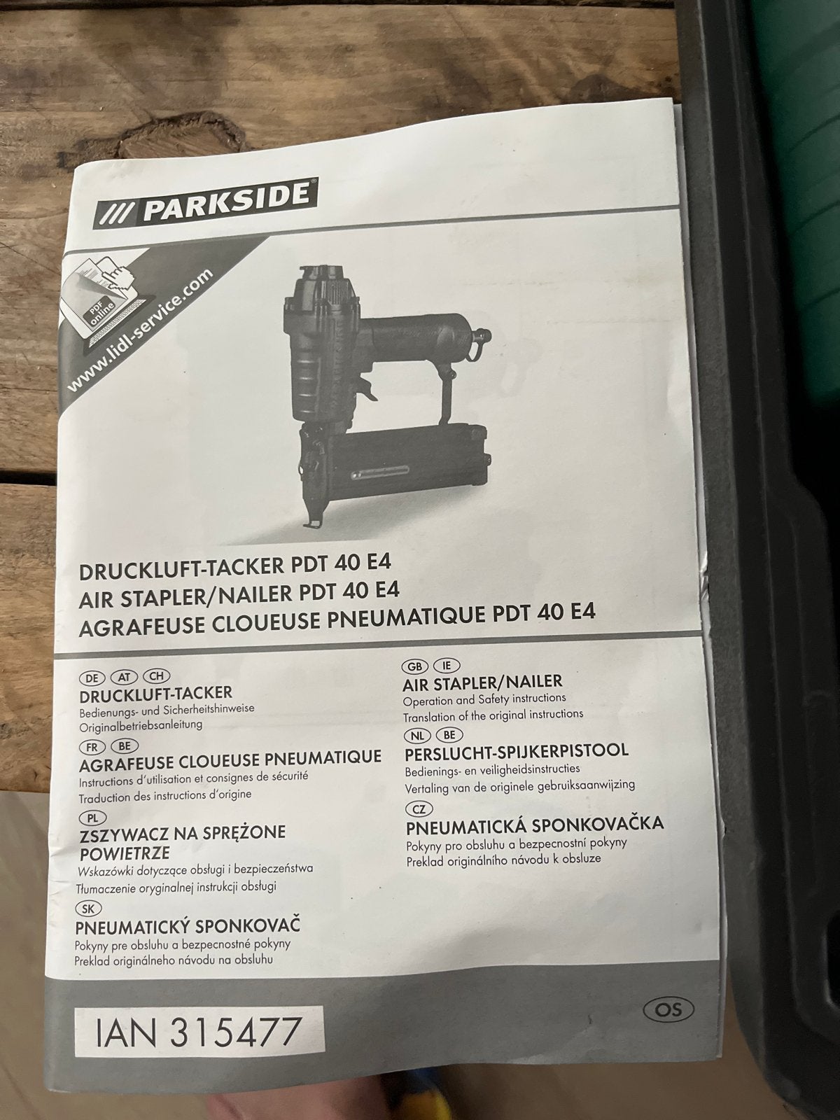 Parkside Druk-lucht Tacker PDT 40 E4 - nieuw en ongebruikt, Ophalen, Nieuw, Tacker/nietmachine, Parkside