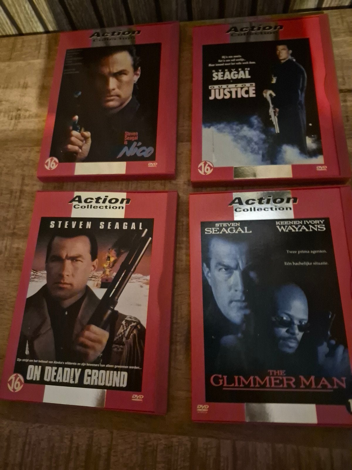 4dvd,s Steven SeagalVaste prijs€10euro, Vanaf 16 jaar, Verzenden, Zo goed als nieuw