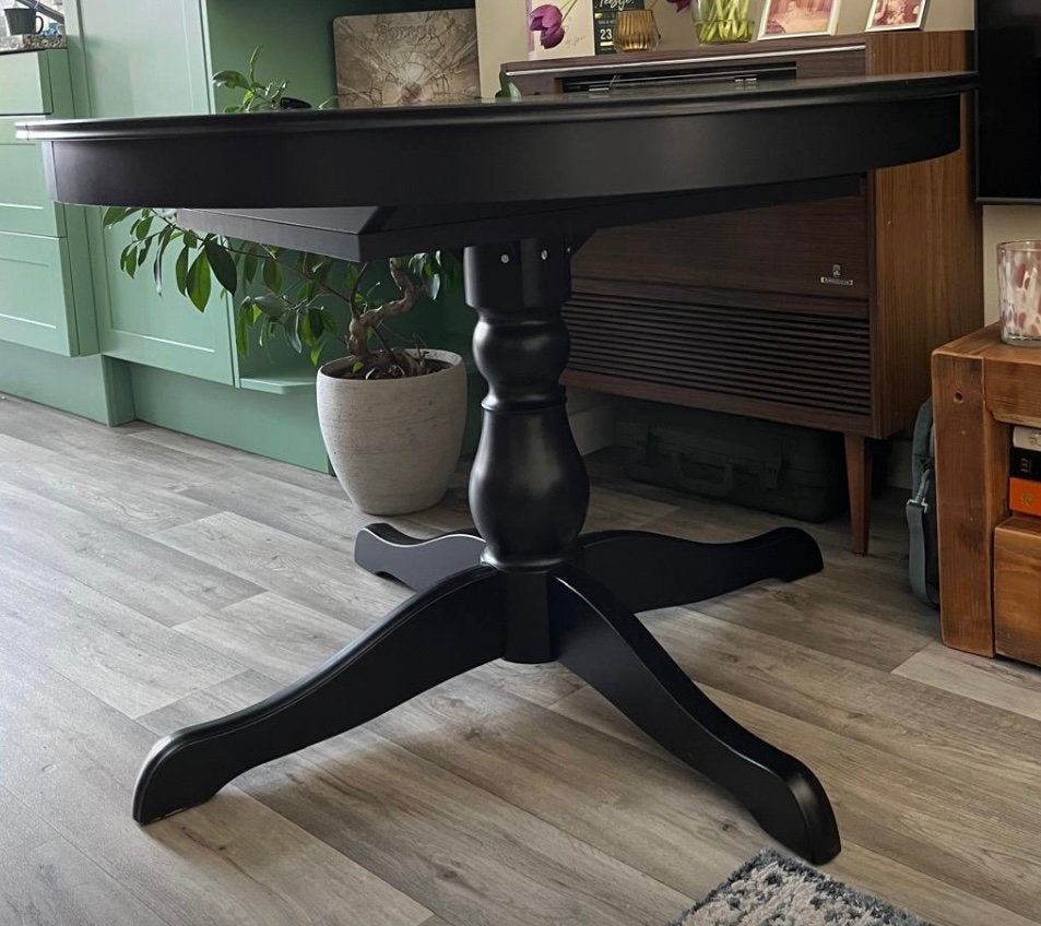 Ingatorp uitschuifbare eettafel, Huis en Inrichting, Tafels | Eettafels, Ophalen, 100 tot 150 cm, Rond, 50 tot 100 cm