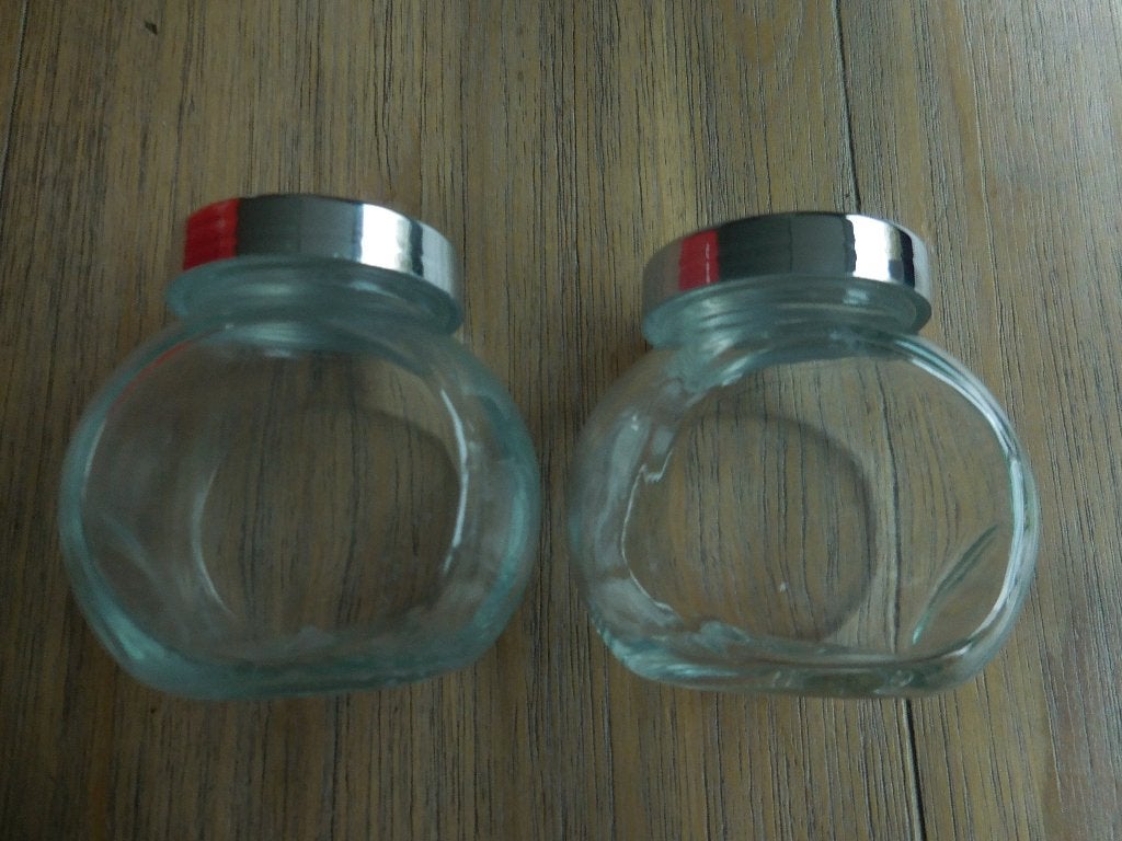 2 x kruidenpotjes. Ikea. Nieuw 220 ml. Nieuw. RVS deksel., Huis en Inrichting, Keuken | Keukenbenodigdheden, Glas, IKEA, Nieuw