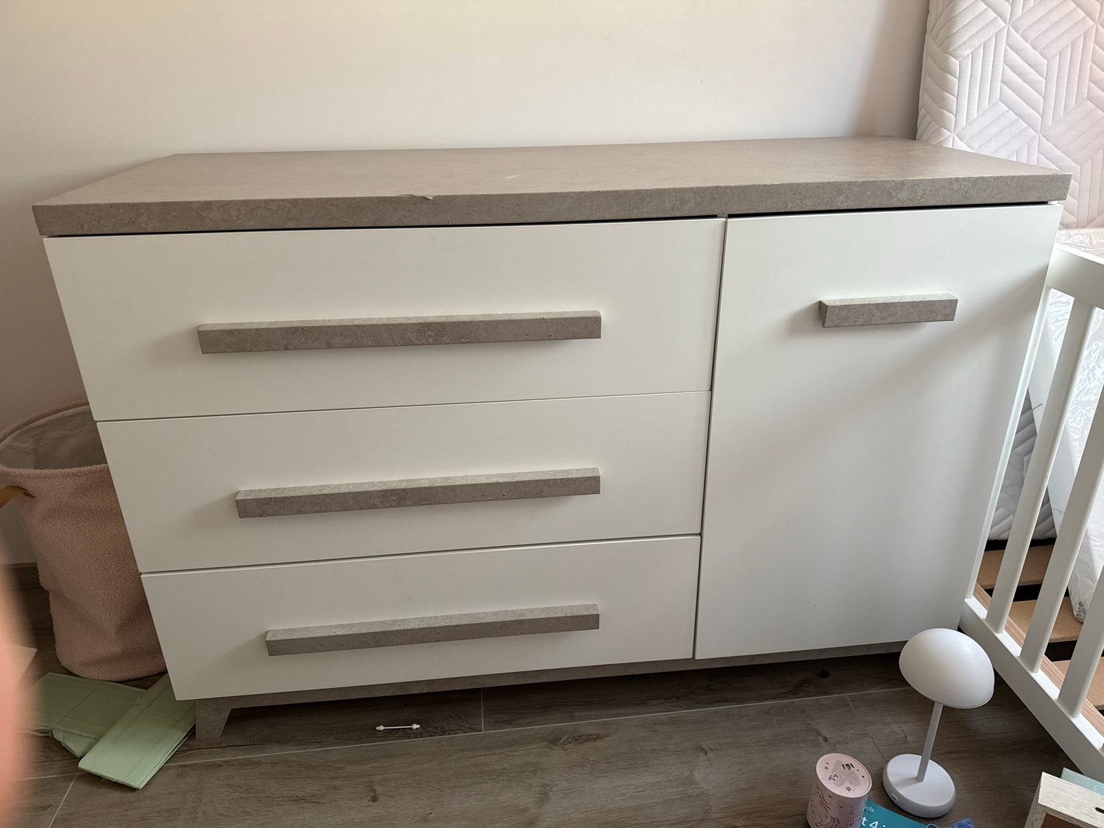 TWF Commode met 3 lades en kastje, Ophalen, Gebruikt, 50 tot 70 cm, 100 cm of meer