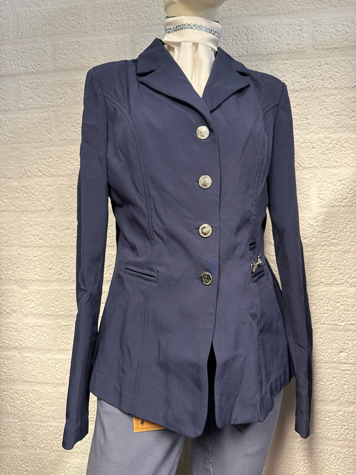 Esperado wedstrijdjasje blauw 40, Dieren en Toebehoren, Paardrijkleding, Dressuur, Ophalen of Verzenden, Zo goed als nieuw, Dames