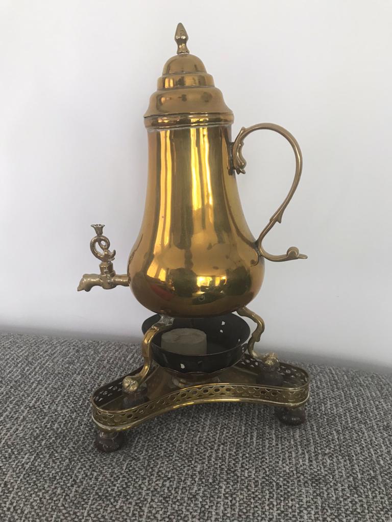 Koperen kraantjeskan theepot, Antiek en Kunst, Ophalen, Koper
