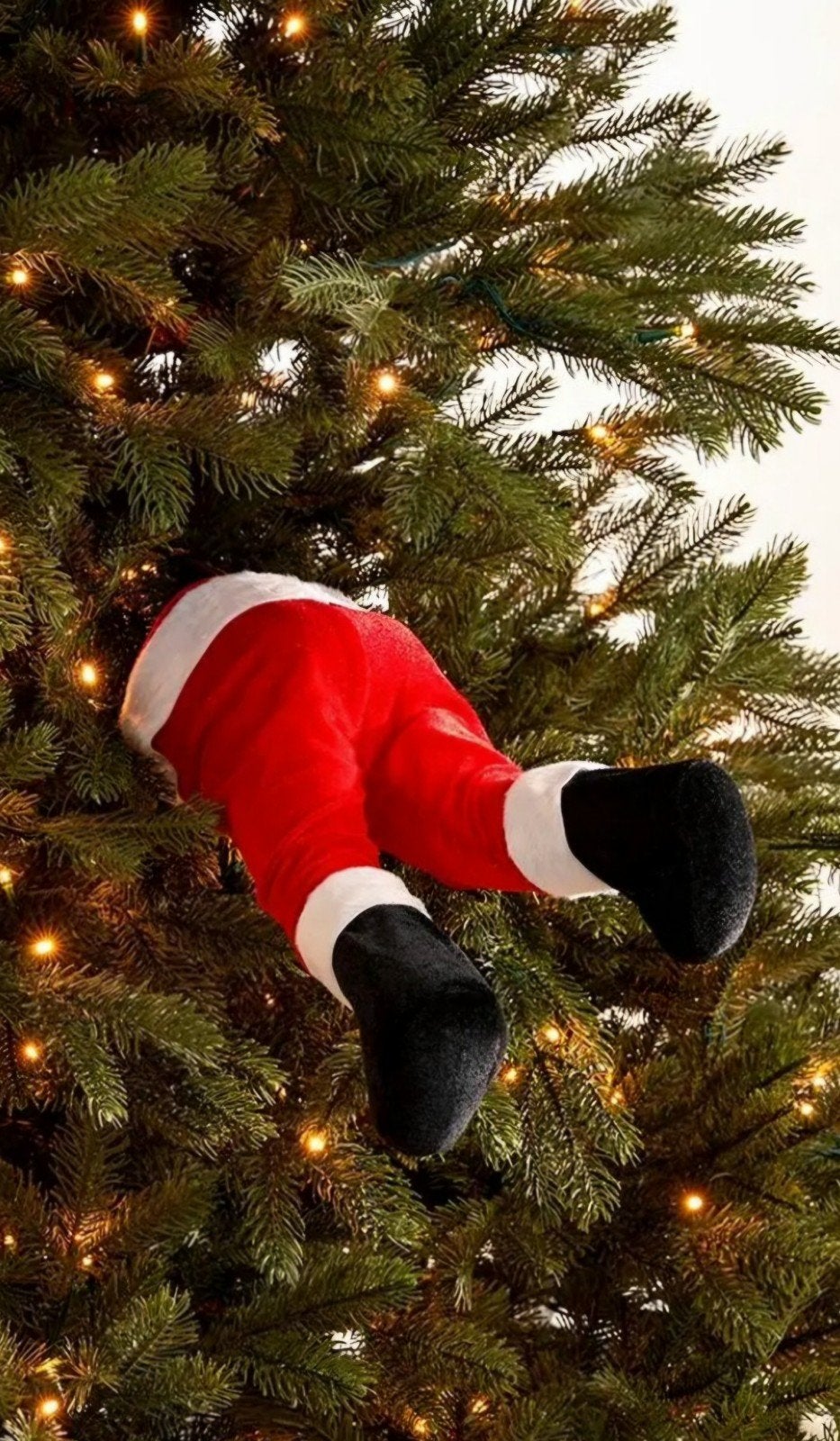 Kerstman bewegende benen in kerstboom, Ophalen of Verzenden, Zo goed als nieuw