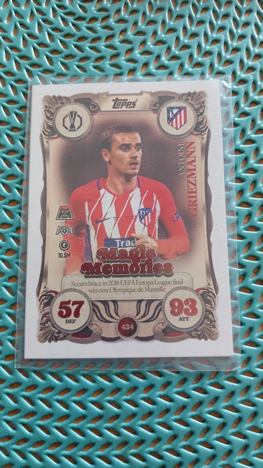 Antoine Griezmann Match Attax Trading Card Game, Ophalen of Verzenden, Zo goed als nieuw, Buitenlandse clubs, Spelerskaart