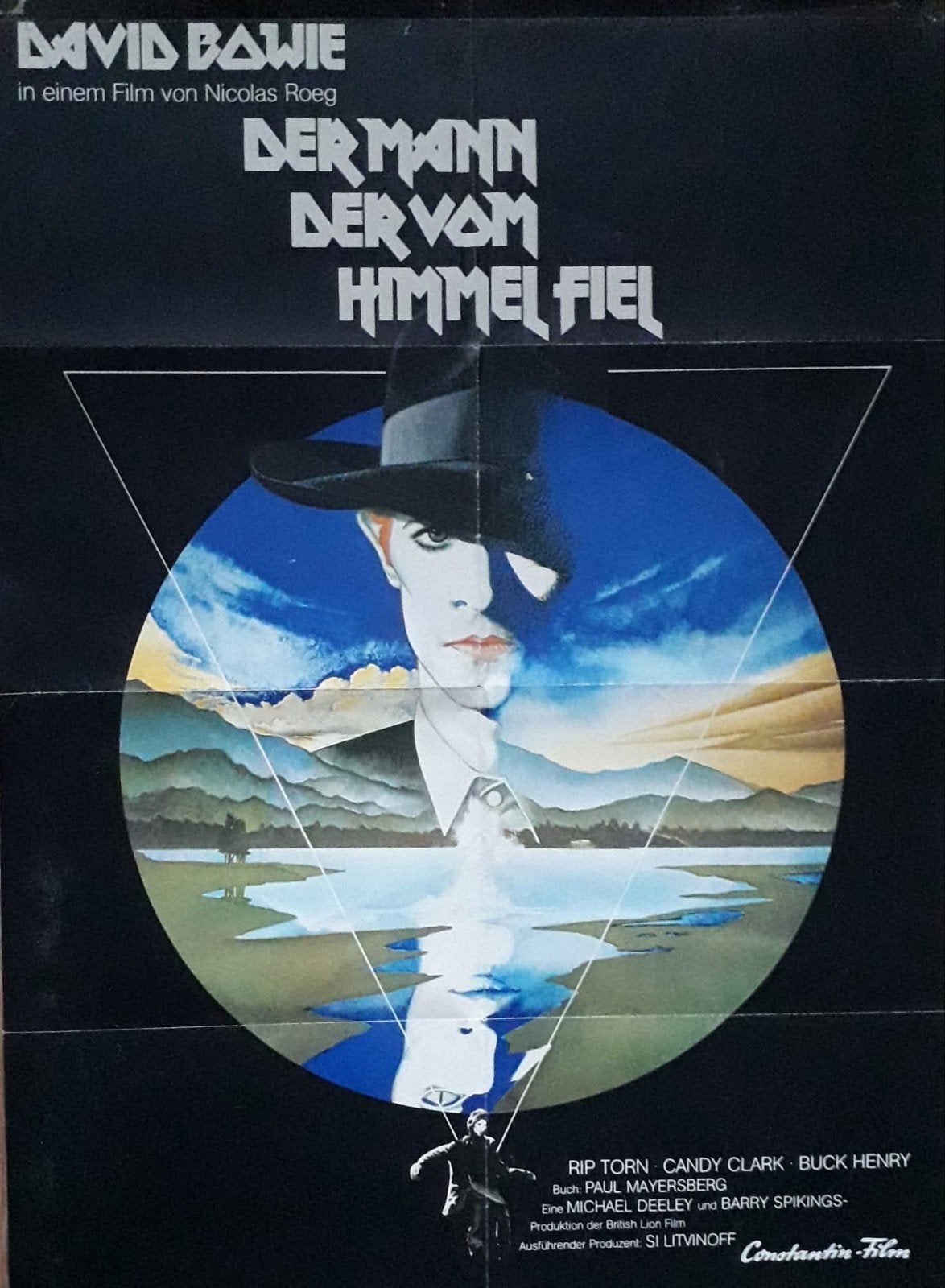 David Bowie - Der Mann der vom Himmel fiel (53x89cm), Ophalen of Verzenden, Gebruikt, Poster, Artwork of Schilderij