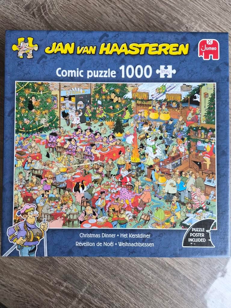 Jan van Haasteren (Het Kerstdiner) 1000, Ophalen, 500 t/m 1500 stukjes, Zo goed als nieuw