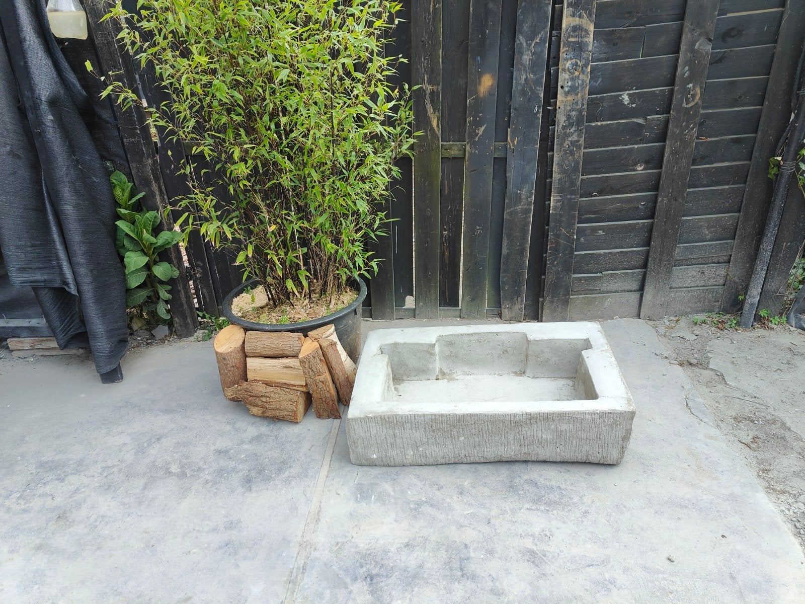 Mooie ruwe trog plantenbak waterbak bloembak LxBxH 97 60 23., Ophalen of Verzenden