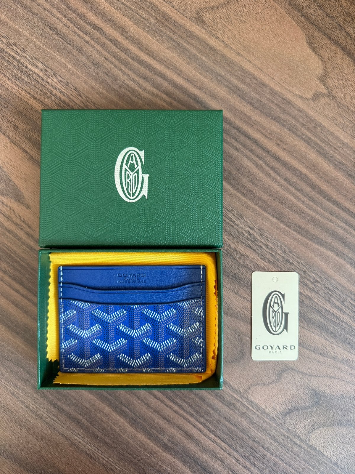 Goyard cardholder blauw, Verzenden, Zo goed als nieuw, Blauw