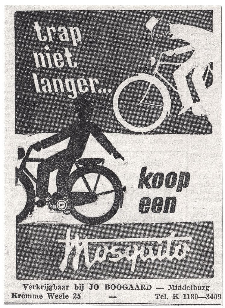 Reclame Advertentie 1951 - Mosquito Hulpmotor Motor Fiets, Ophalen of Verzenden, Gebruikt, Overige typen