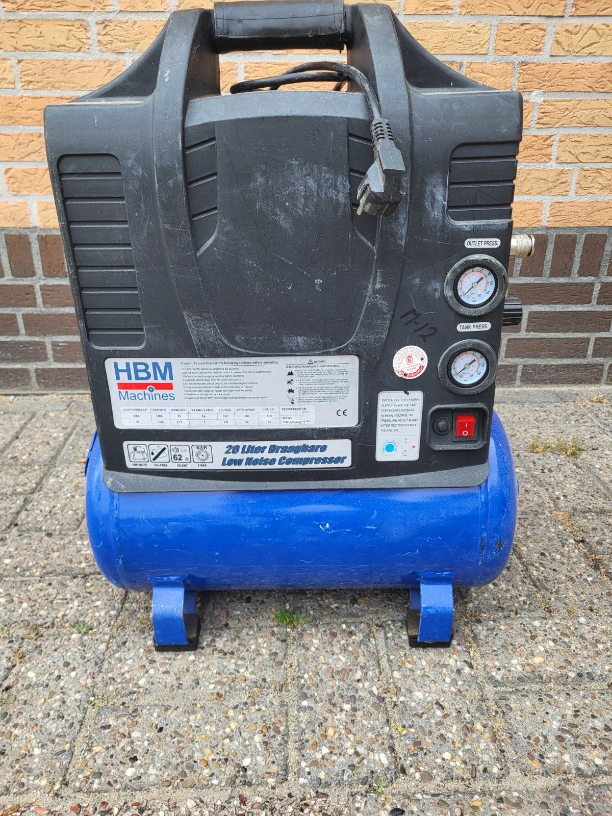 Hbm compressor low noise, Ophalen, Minder dan 200 liter/min