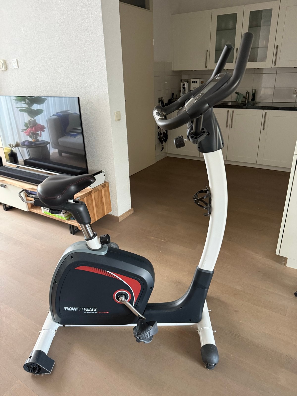 Flow Fitness Turner DHT350UP Hometrainer, Ophalen, Zo goed als nieuw, Metaal, Benen