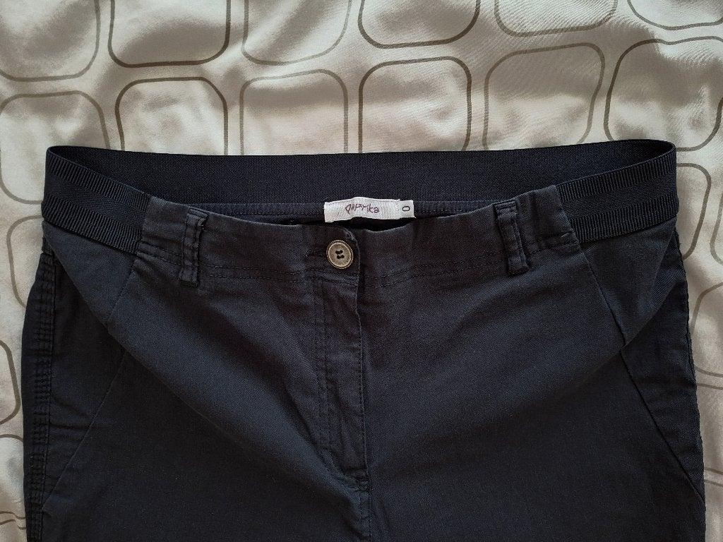 Donkerblauwe enkelbroek - PAPRIKA - elastiek in taille Mt M, Maat 38/40 (M), Blauw, Ophalen of Verzenden, Zo goed als nieuw