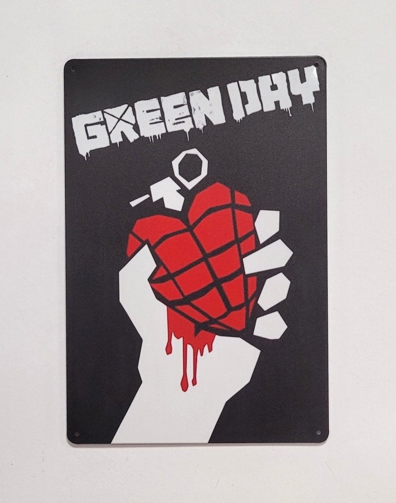 Green Day American Idiot reclamebord van metaal wandbord, Info@deconoord.nl, Deco Noord, Nieuw, Ophalen of Verzenden