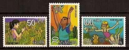 Aruba 204/6 postfris Kinderpostzegels 1997, Ophalen of Verzenden, Postfris