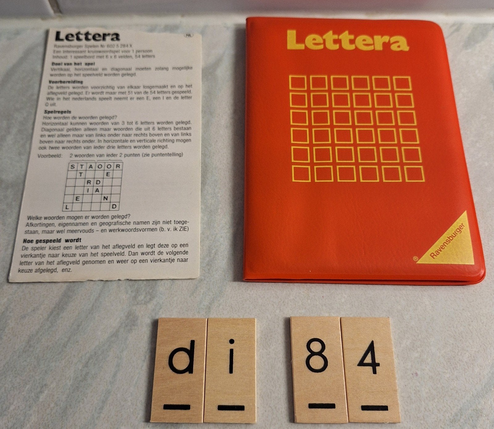 Scrabble spel reis, LETTERA, magneetletters, voor 1 persoon, Een of twee spelers, Ophalen of Verzenden, Zo goed als nieuw, Ravensburger