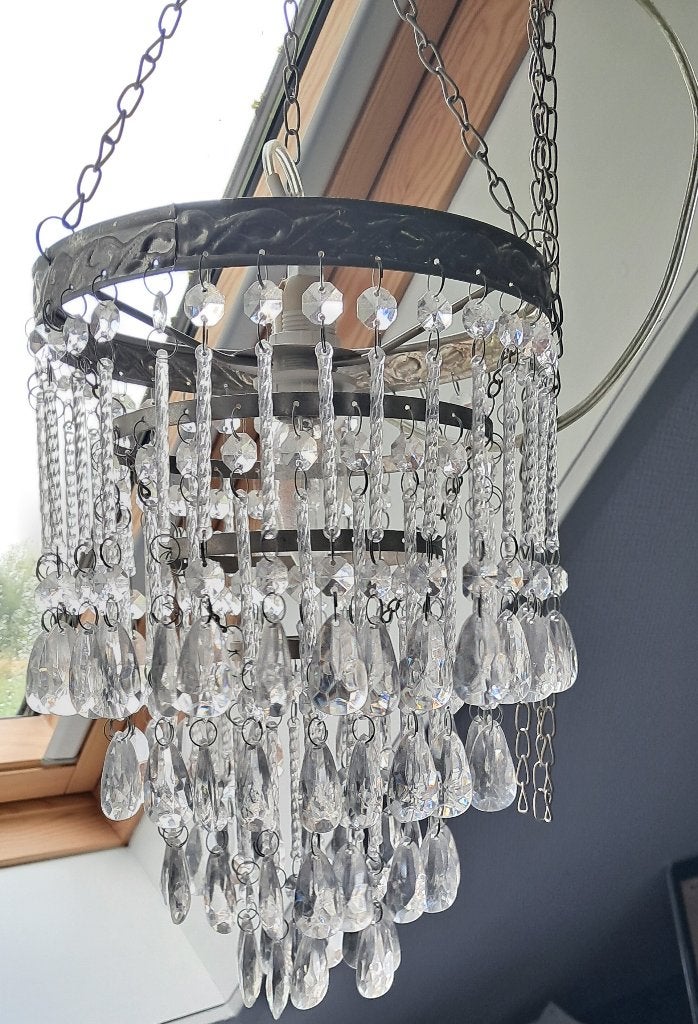Hanglamp, Huis en Inrichting, Lampen | Hanglampen, Kroonluchter, Gebruikt, E14 (klein), Ophalen of Verzenden
