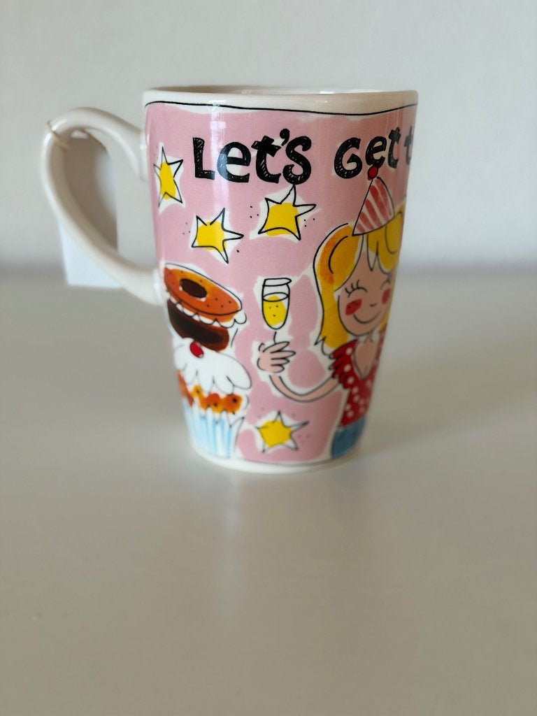 Blond Amsterdam Mok/Beker XL Let’s get this party started, Huis en Inrichting, Keramiek, Nieuw, Ophalen of Verzenden, Kop(pen) en/of Schotel(s)