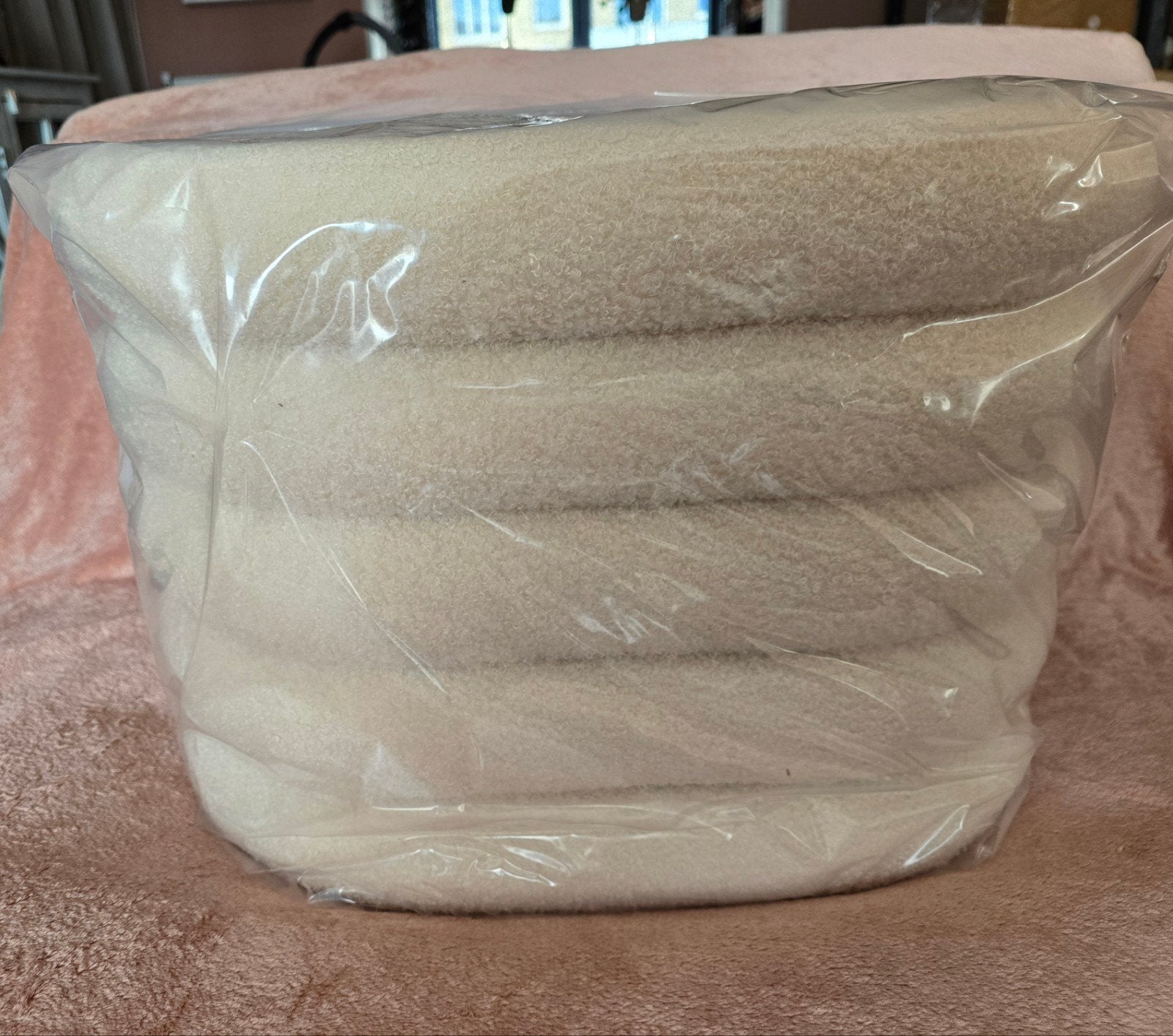 *SPLINTERNIEUW* OPBERGPOEF CREME RIBBEL - INFO ZIE ADVERTENT, Verzenden, Nieuw, Overige vormen