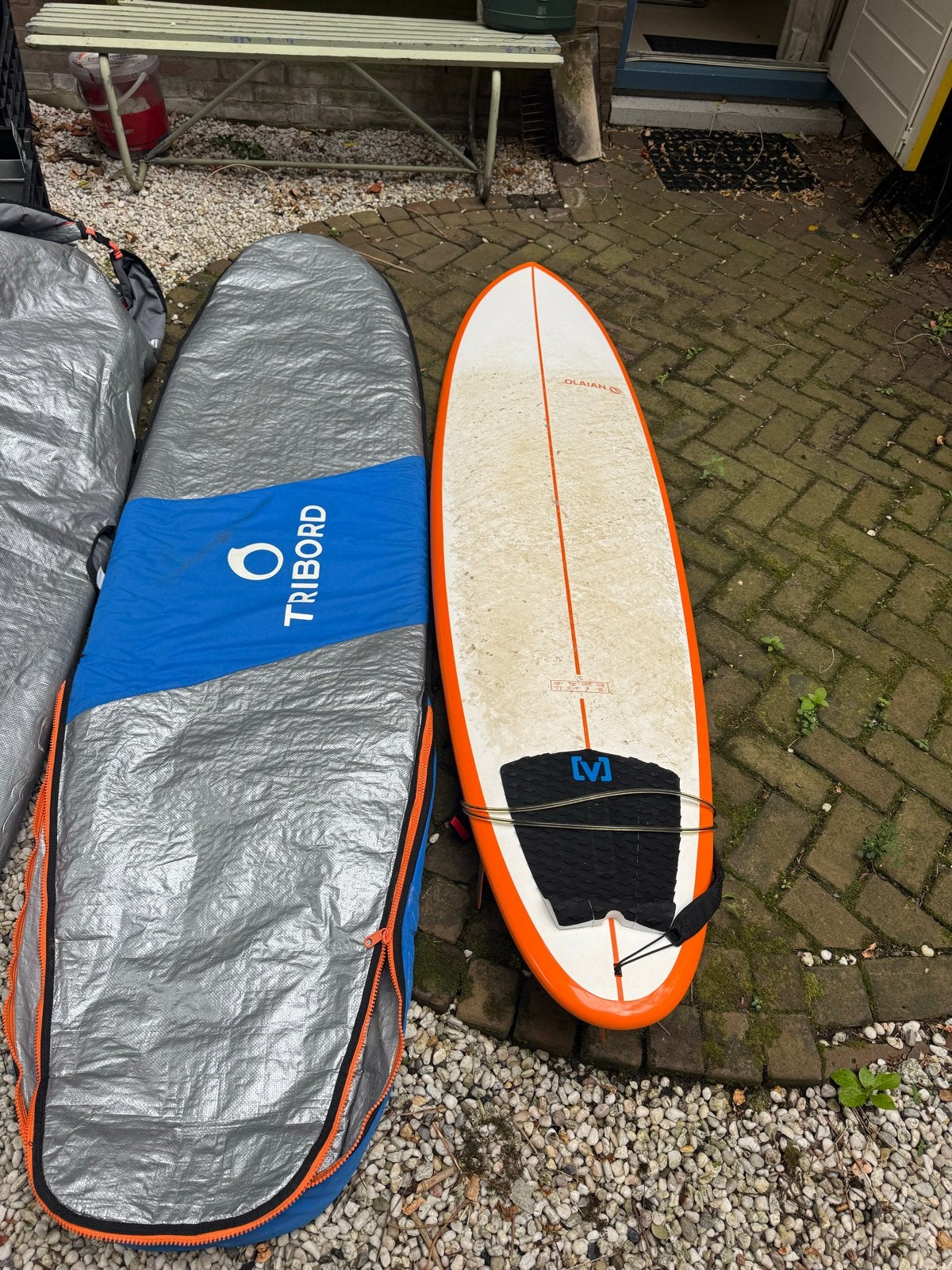 Hardtop surfboard 7.2  50 liter, Watersport en Boten, Ophalen of Verzenden, Gebruikt, Funboard, Met koord