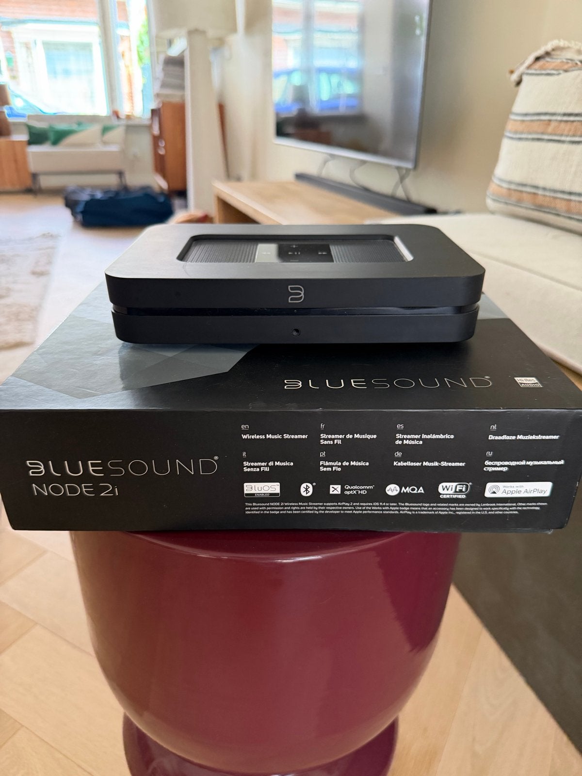 Bluesound Node 2i - Zo goed als nieuw, slechts één keer gebr, Ophalen, Zo goed als nieuw, Tuner of Radio, Overige merken