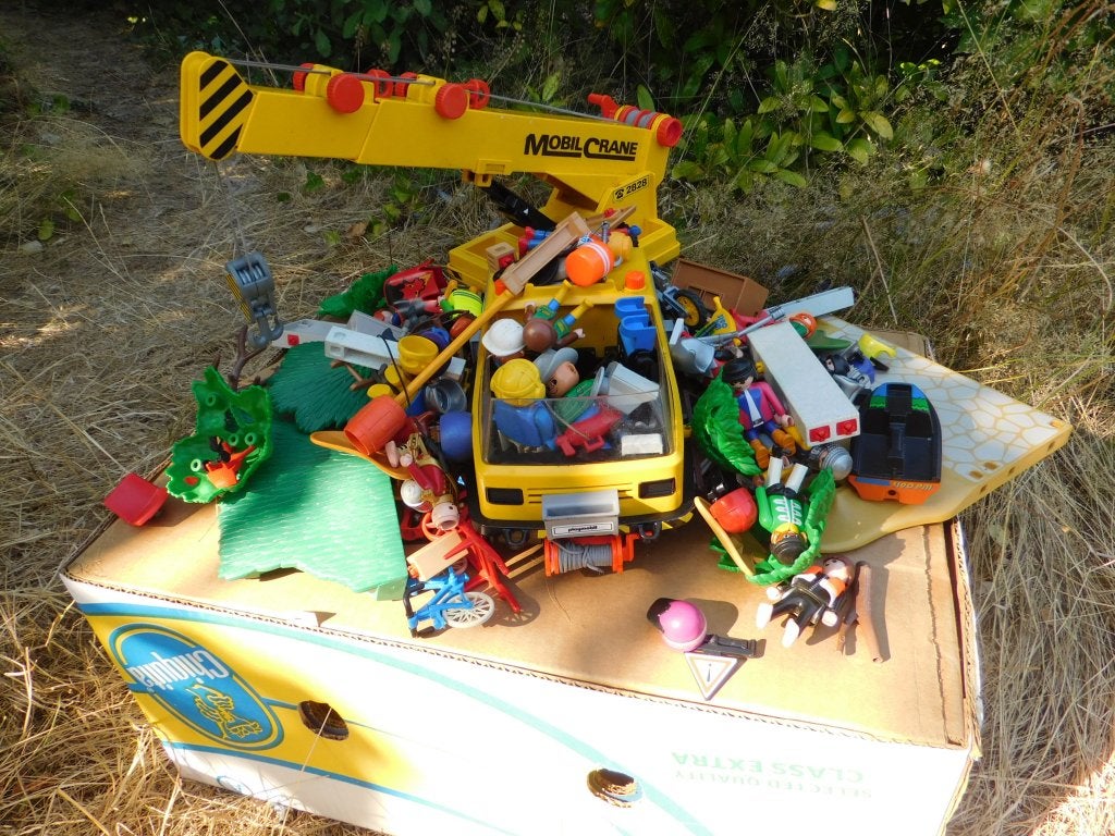 verzameling playmobiel hijskraan, Gebruikt, Losse onderdelen, Voertuig, Ophalen of Verzenden