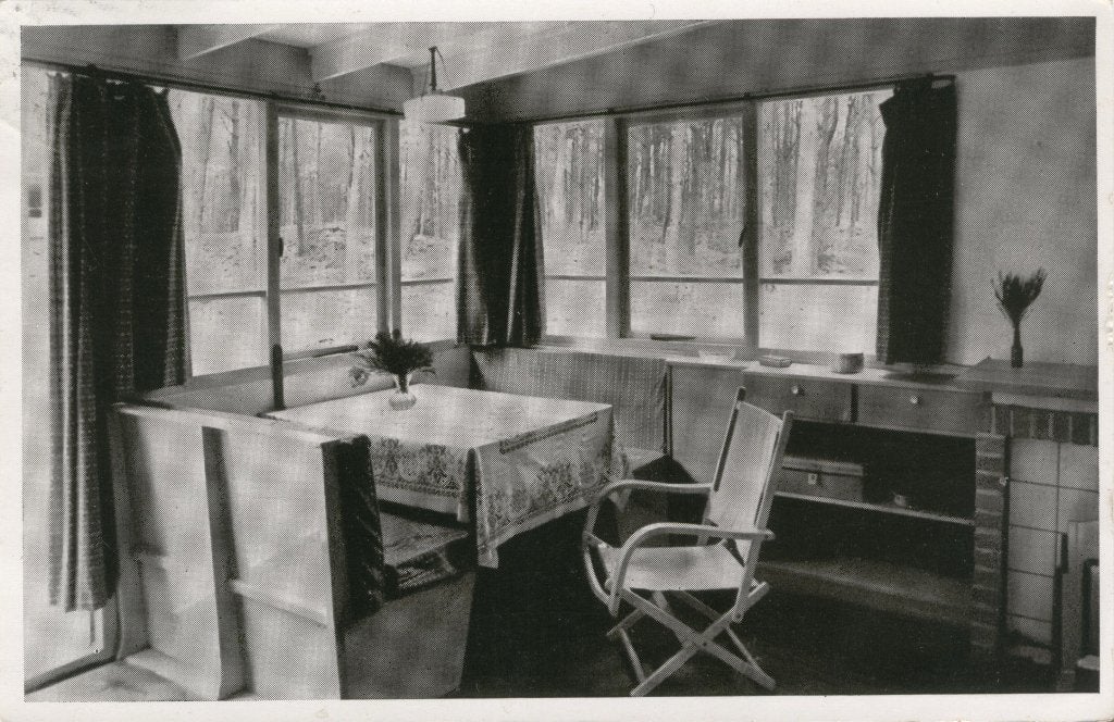Leersum  Vakantiecentrum Ginkelduin  1957, Verzamelen, Ansichtkaarten | Nederland, Verzenden, 1940 tot 1960, Gelopen, Utrecht