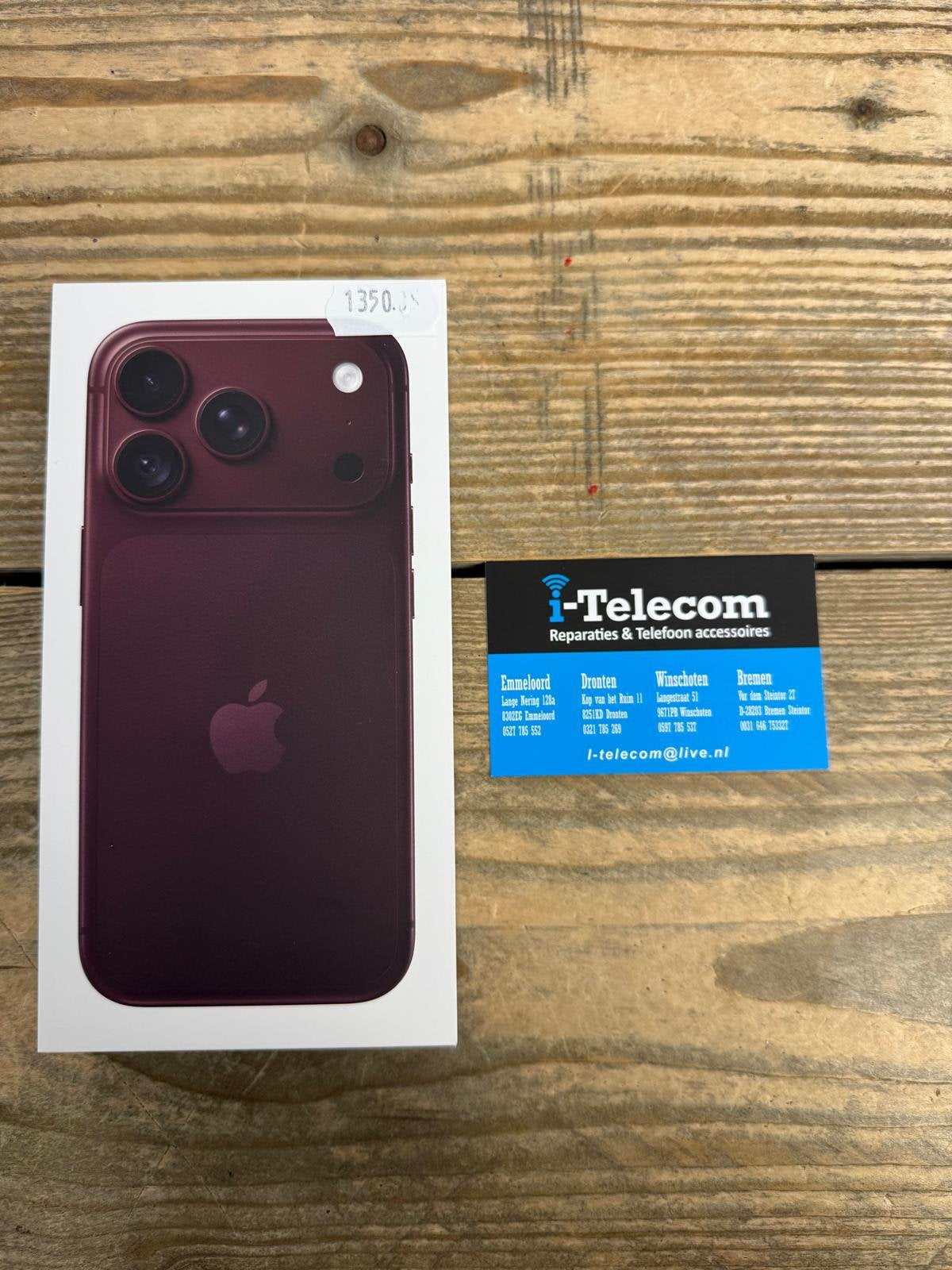 Iphone 18 pro burgundy 256 GB + 1 jaar garantie, Ophalen of Verzenden, Zo goed als nieuw, Overige typen