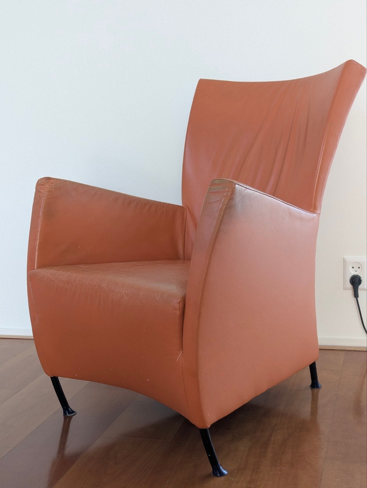 2 Windy fauteuils van Gijs Papavoine voor Montis, Ophalen, Gebruikt, 75 tot 100 cm, Leer