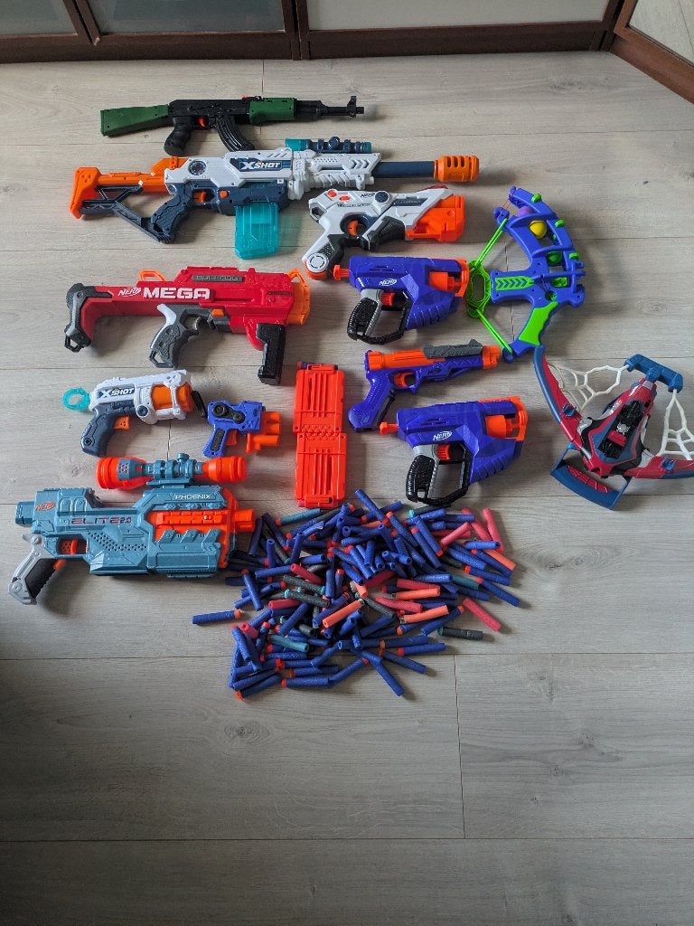 Nerf guns, Ophalen, Gebruikt