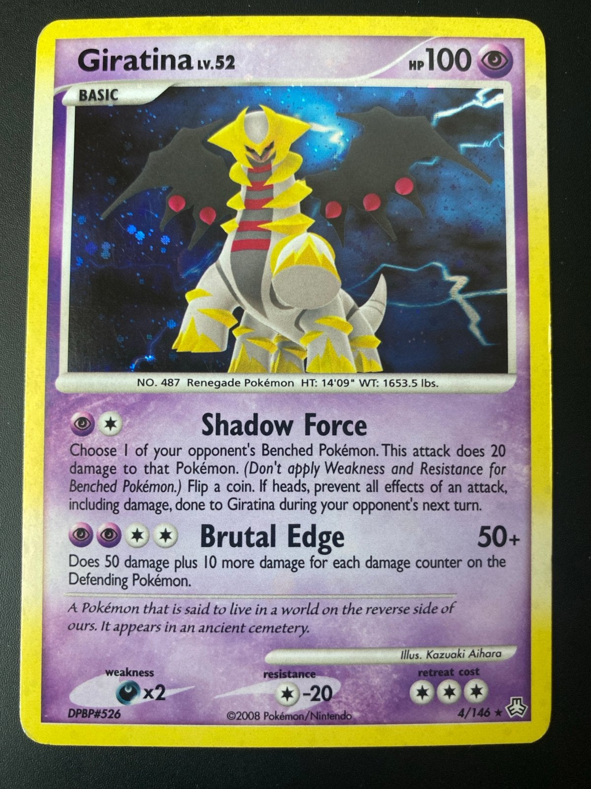 Giratina LV.52 Pokémon Kaart DPBP#526, Ophalen of Verzenden, Gebruikt, Losse kaart