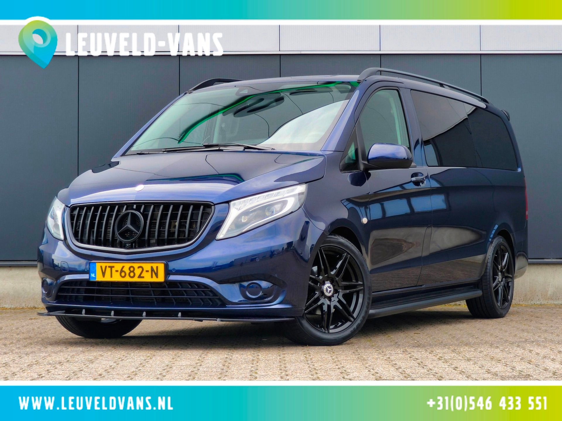 Mercedes-Benz Vito 114CDI DUBBELE CABINE AUT LANG LED PDC TR, Automaat, Euro 5, Gebruikt, Zwart