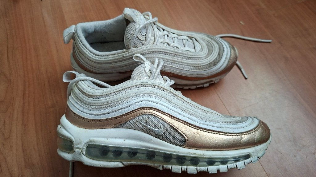 Nike Air Max 97 sneakers - Wit/Goud maat 38, Kleding | Dames, Wit, Nike Air Max 97, Ophalen of Verzenden, Sneakers of Gympen