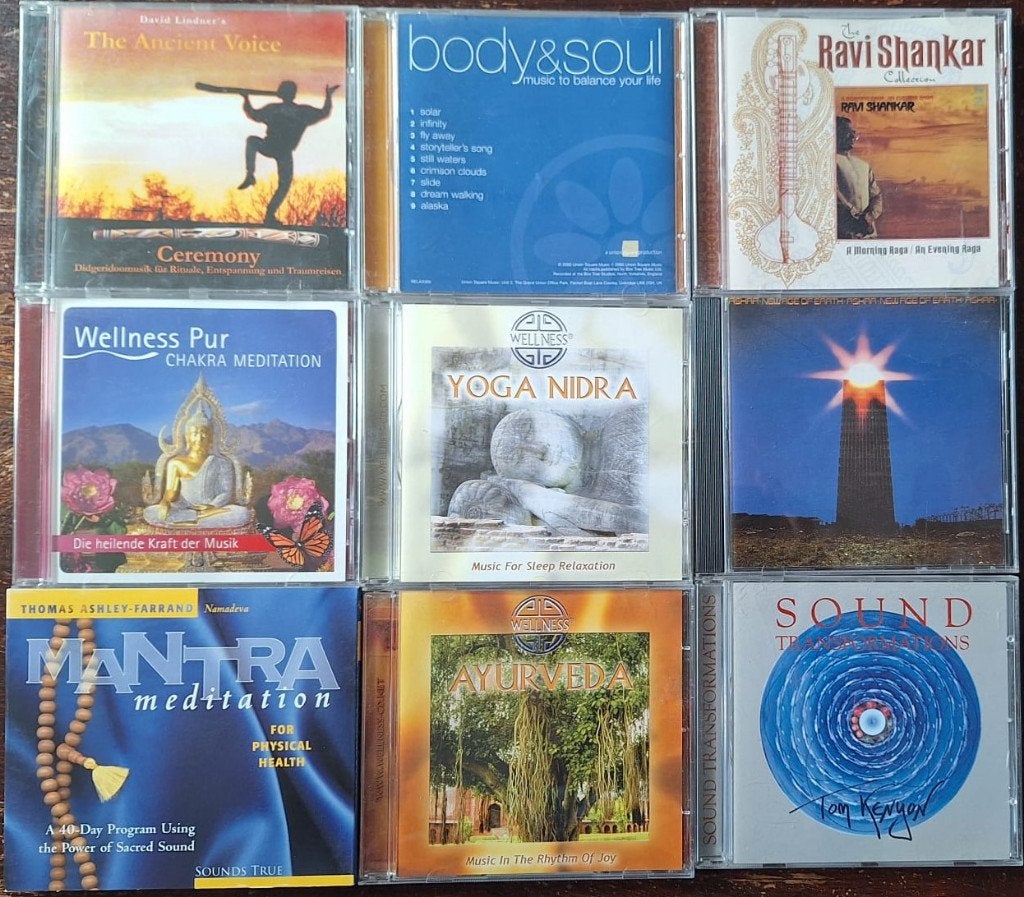 Collectie 9 CD's - Yoga Nidra, Chakra, Mantra, Klanktherapie, Ophalen of Verzenden, Zo goed als nieuw