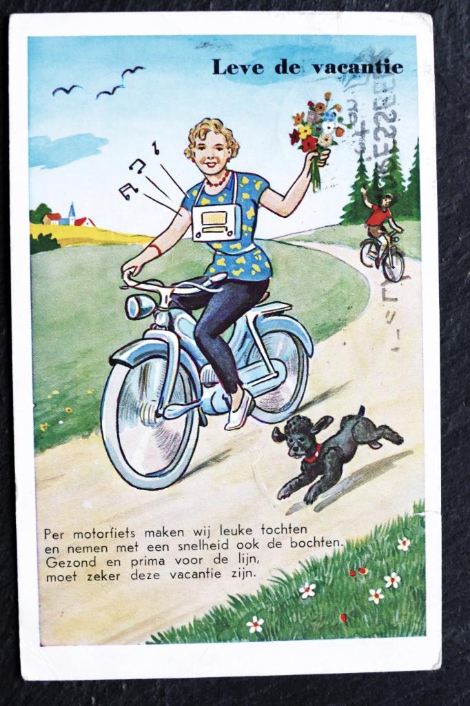 Leve de Vacantie - op de motorfiets, met radio, 1962, Verzenden, 1960 tot 1980, Gelopen, Voertuig