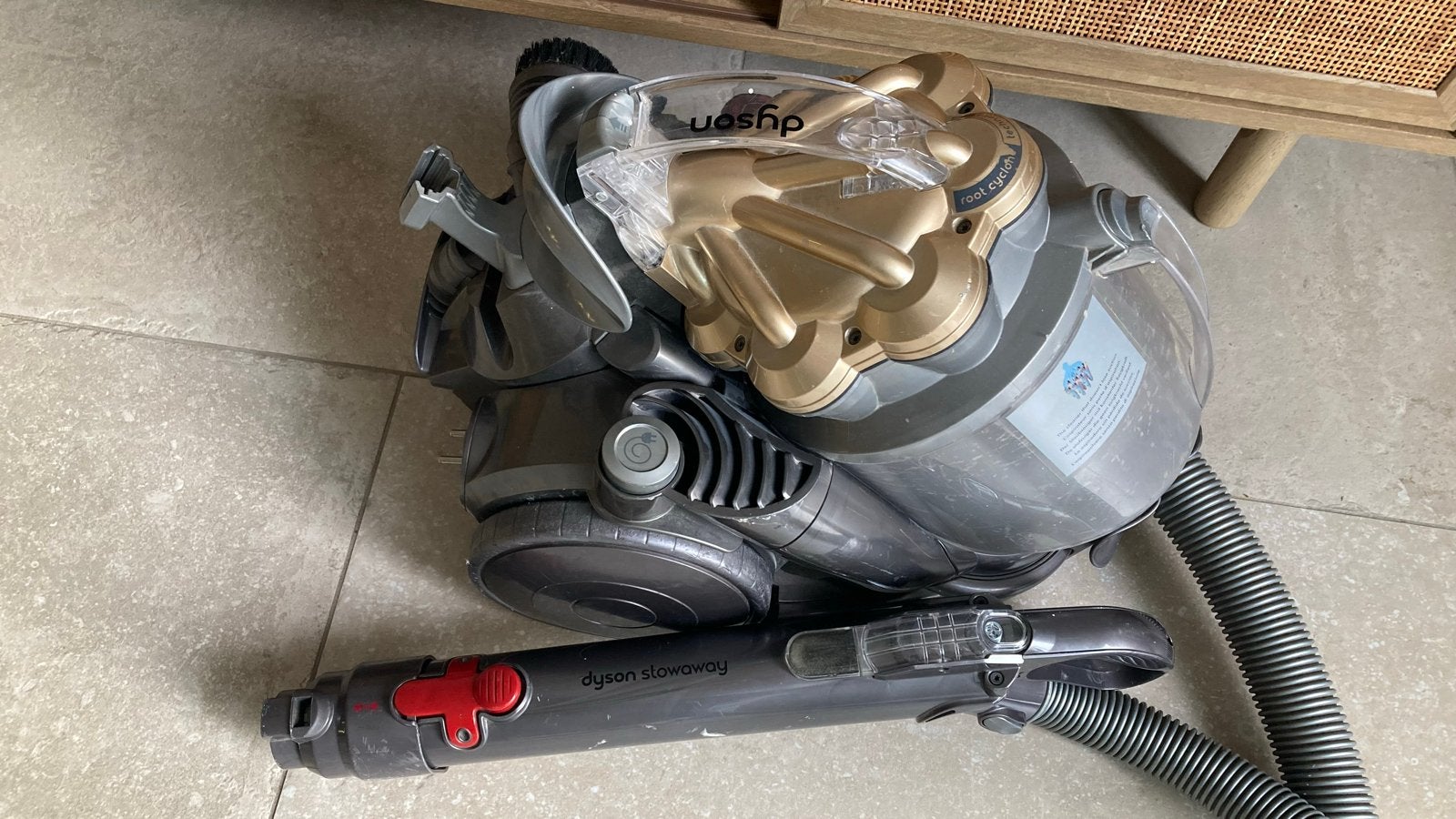Dyson Stowaway DC20 zakloze stofzuiger - zuigmond defect, Witgoed en Apparatuur, Stofzuigers, Ophalen, Inclusief accessoires, Gebruikt