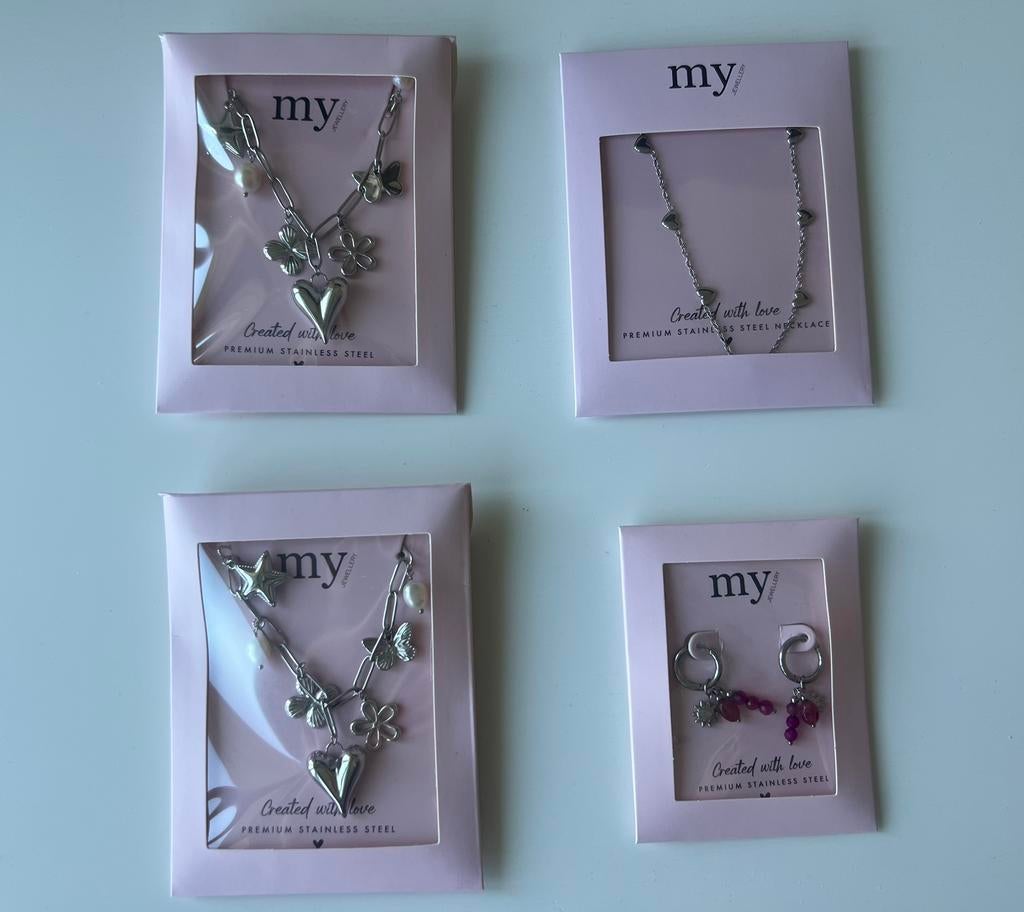 Kettingen en oorbellen van Myjewellery, Ophalen, Overige materialen, Verstelbaar, Zo goed als nieuw