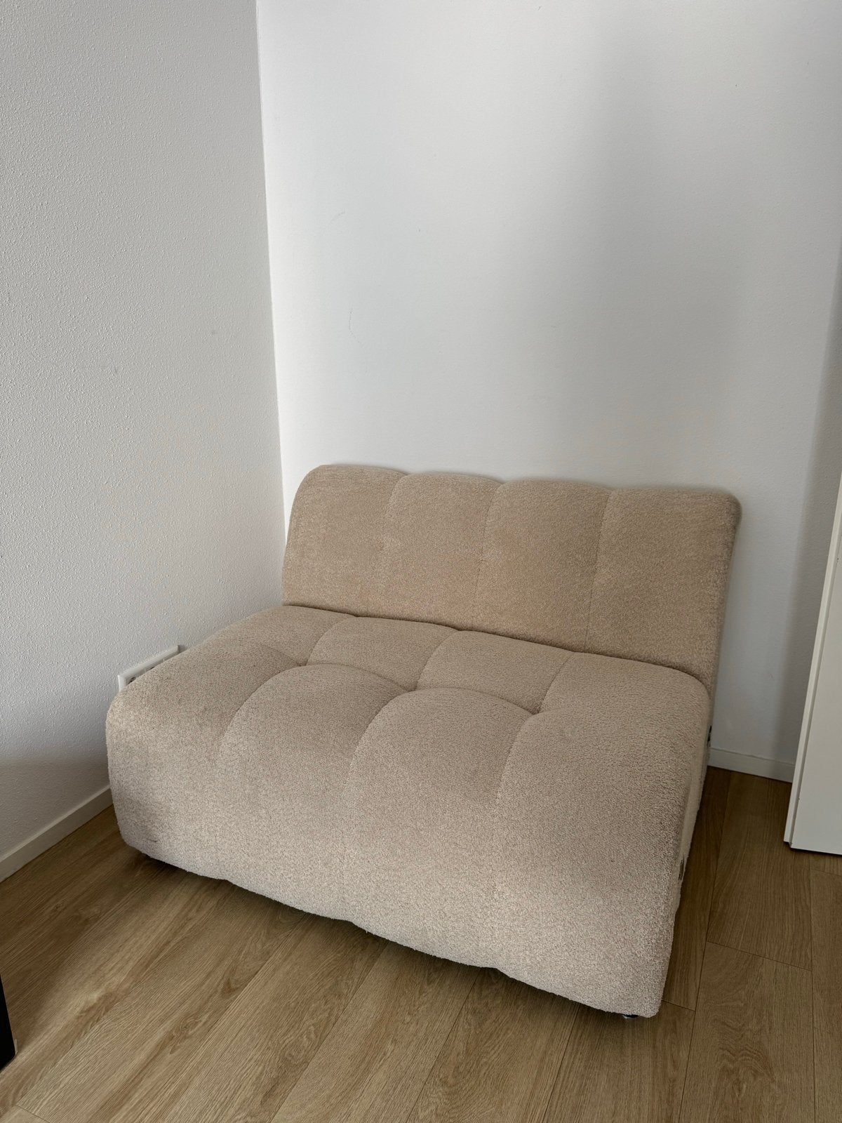 Teddy beige fauteuil, Ophalen, Gebruikt, 75 tot 100 cm, 100 tot 125 cm