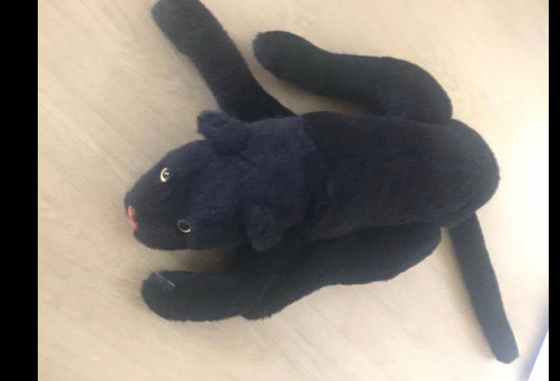 Zeldzame zwarte panter van Steiff xxl met Knopf im oor, Ophalen