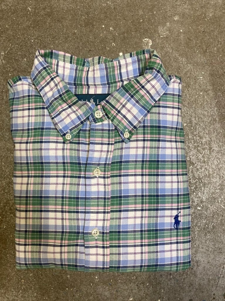 Ralph Lauren Fun Overhemd – XL - Custom Fit - Oxford - Blue, Blauw, Ralph Lauren, Ophalen of Verzenden, Zo goed als nieuw