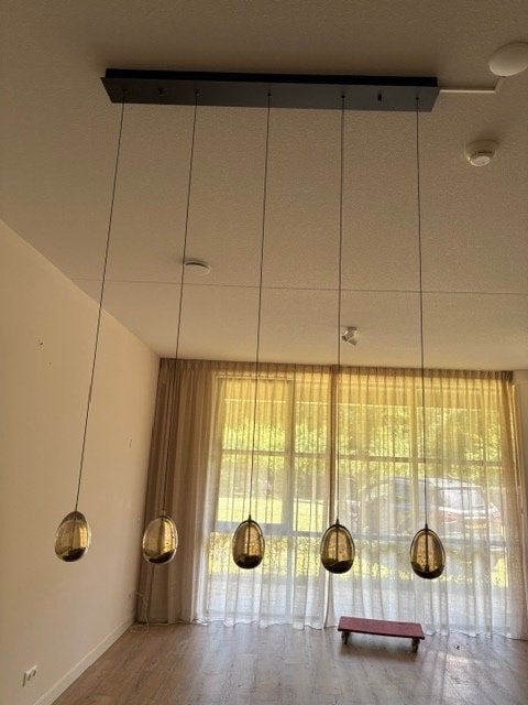 Lamp, Ophalen, Zo goed als nieuw, Glas, Modern