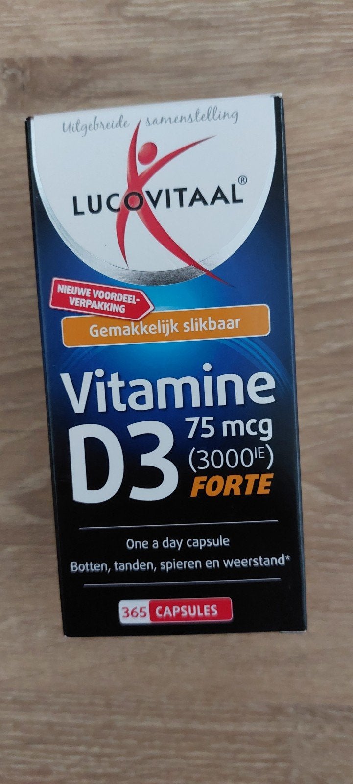 Lucovitaal Vitamine D3 Forte 75mcg (3000IE) 365 capsules, Ophalen