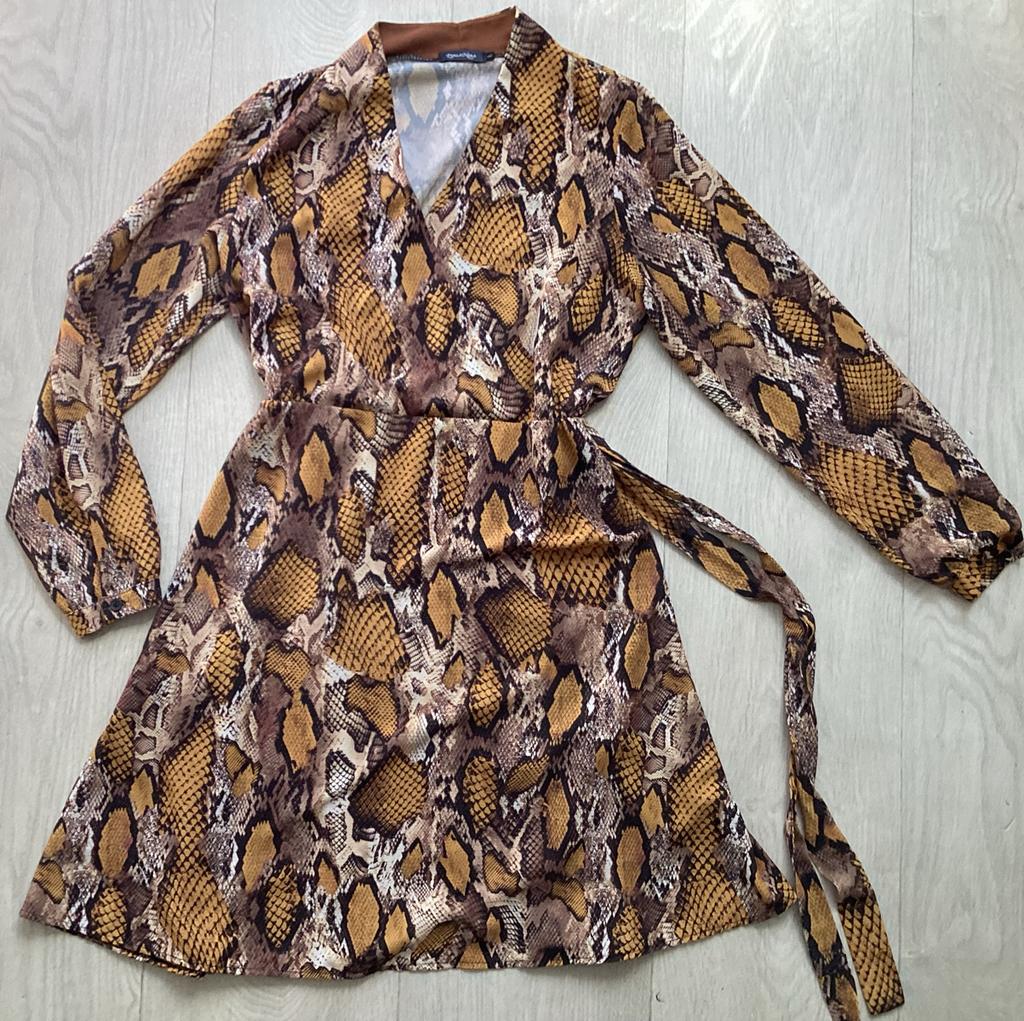 Stijlvolle jurk/ tuniek maat L van Perla Nera, Kleding | Dames, Jurken, Bruin, Maat 42/44 (L), Zo goed als nieuw, Knielengte